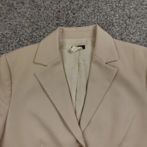 VTG J Crew Blazer Womens 8 Beige Wool Sport Coat Suit Jacket Top Japan Y2K 00s